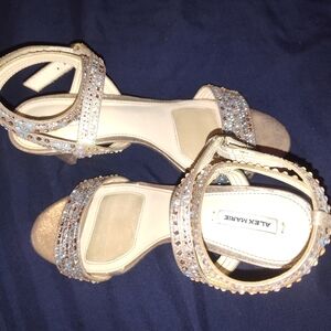Alex Marie heels, size 7.5, rosey silver sparkly